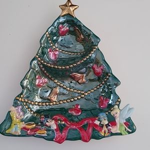 Vintage Disney Ceramic Christmas Candy Dish